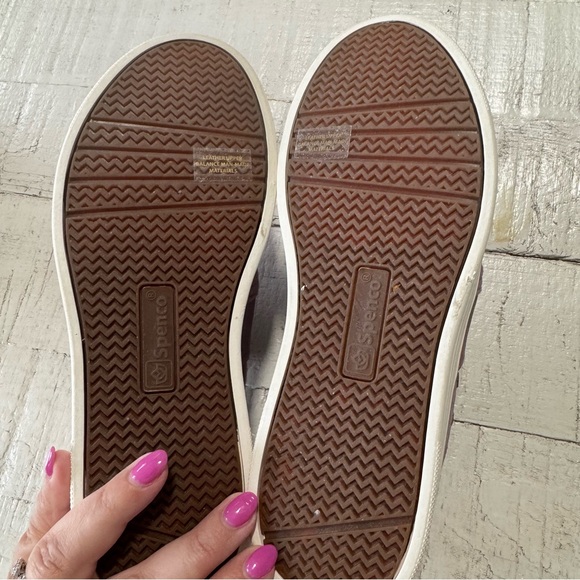 Spenco Santa Barbara Rivet NEW size 5.5 Elderberry Suede Sip On Loafer Sneaker - Picture 8 of 14